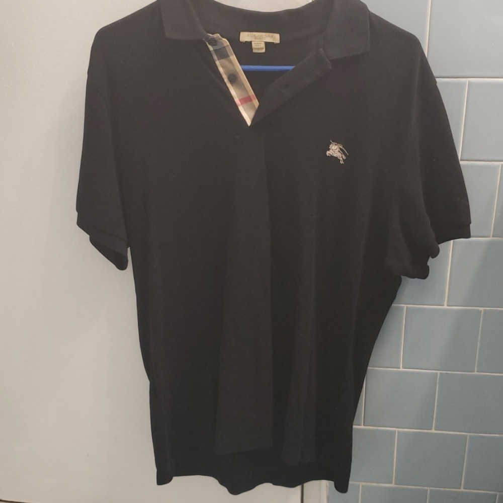Black Burberry polo shirt